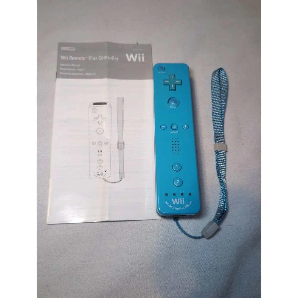 Nintendo Wii Official Motion Plus WMP Remote Wiimote Controller (RVL-036) Blue
